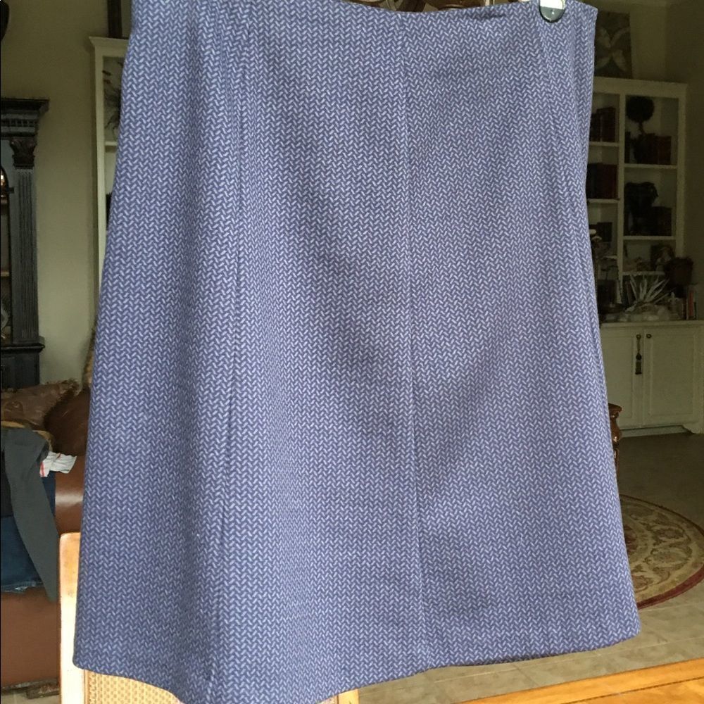 BLUE TWEED Midi Flare Skirt!